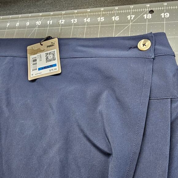 Puma Wrap Skort Womens XL Blue Pleated Golf Tennis Gym Preppy Academia Twee UPF - Picture 8 of 10